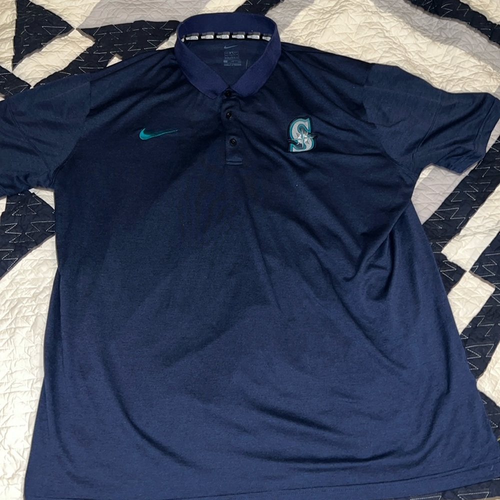 90s Nike Baseball Seattle Mariners polo shirt XXL